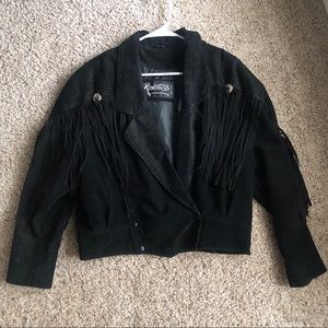 🌵Vintage Genuine Leather Fringe Jacket